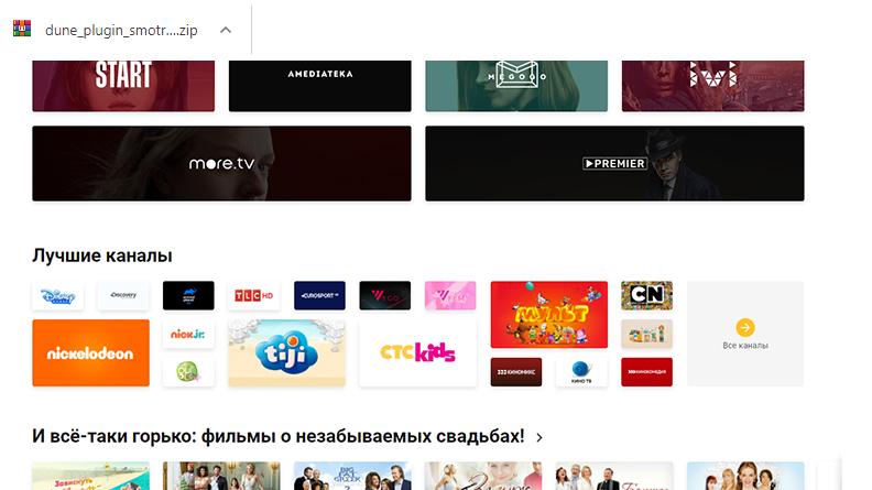 Скачайте приложение (файл dune_plugin_smotreshka.zip) для Dune HD на flash-накопитель